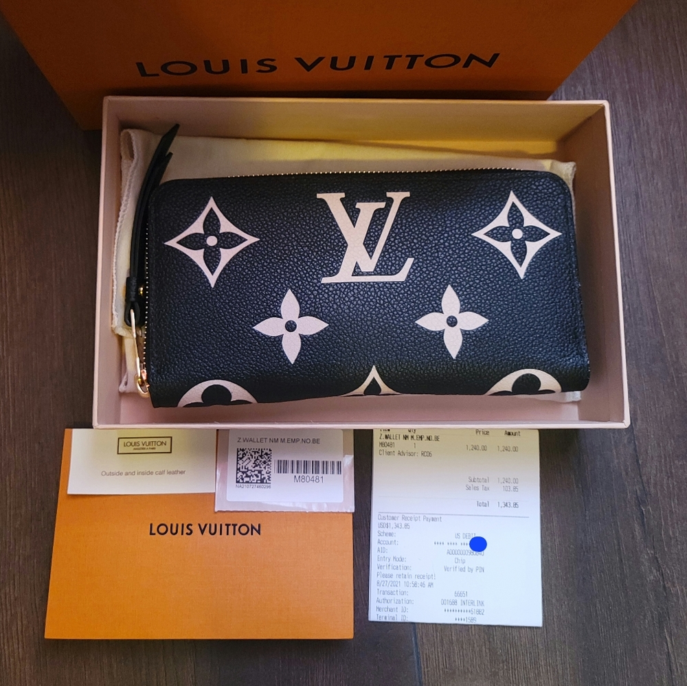 NWT Louis Vuitton Bicolor Monogram Zippy Wallet